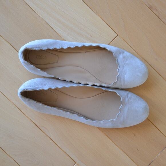 Chloe Lauren Flats in Elephant Grey Suede Size 7 - Picture 3 of 6